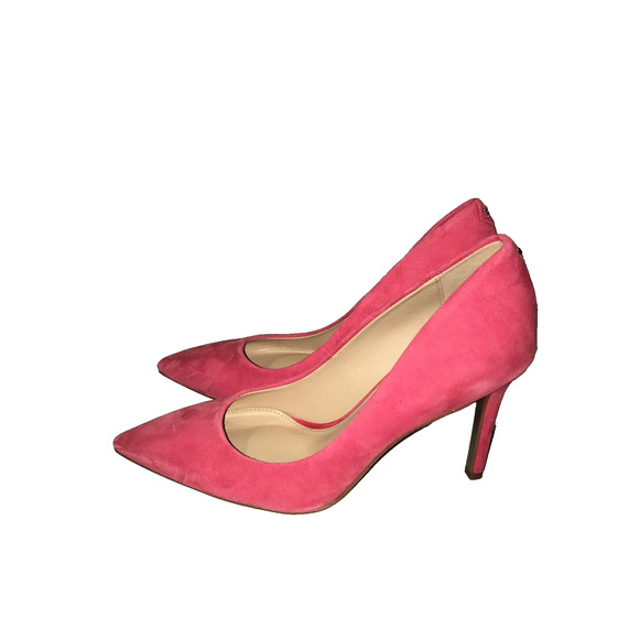 SAM EDELMAN HAZEL AZALEA PINK SUEDE LEATHER PUMPS 5M-EUC (RETAIL STORE DISPLAY) - Picture 1 of 6